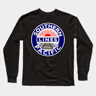 Southern Pacific Long Sleeve T-Shirt - Southern Pacific Lines - Railway Logo - Distressed by Osprey Tees LLC